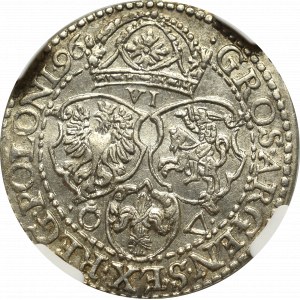 Sigismundus III, 6 groschen 1596, Marienburg - NGC MS61