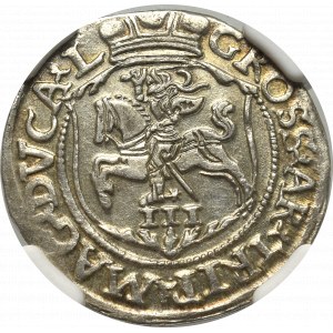Sigismund II Augustus, 3 groschen 1564, Vilnius - L/L NGC MS61