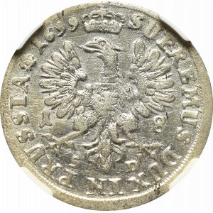 Germany Preussen, 18 groscehn 1699, Konigsberg - NGC AU53