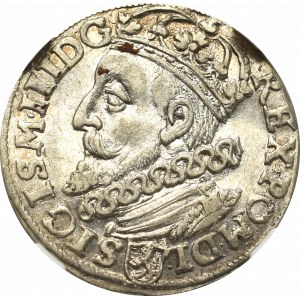 Sigismund III, 3 groschen 1601, Cracow - NGC AU55