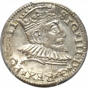 Zygmunt III Waza, Trojak 1591, Ryga - PCGS MS63
