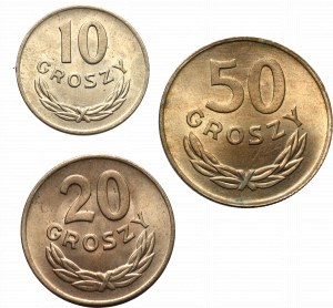 PRL, Zestaw 10-50 groszy 1949 CuNi
