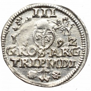Zygmunt III Waza, Trojak 1592, Wilno - okołomenniczy