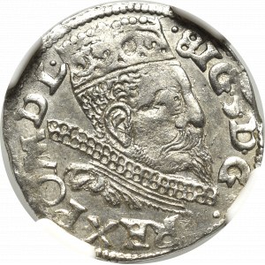 Sigismund III, 3 groschen 1598, Fraustadt - NGC AU55