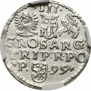 Zygmunt III Waza, Trojak 1599, Poznań - NGC UNC Details