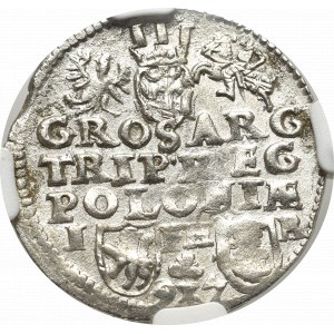 Sigismund III, 3 groschen 1597, Posen - NGC MS61