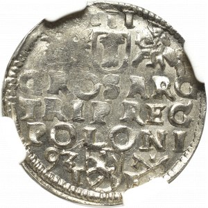 Sigismund III, 3 groschen 1593, Posen - NGC MS63