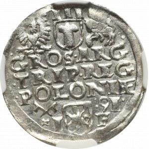 Zygmunt III Waza, Trojak 1591, Poznań - NGC AU55