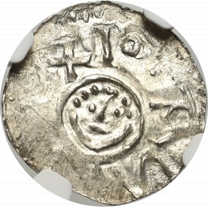 Bolesław III Krzywousty, jako książę śląski, Denar, Wrocław - NGC MS64