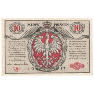 GG, 10 mkp 1916 Generał - RZADKI Biletów z dużej