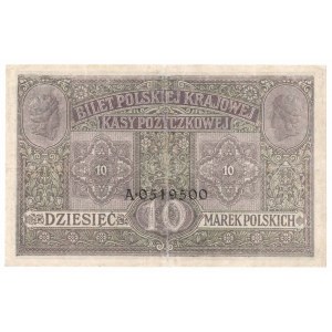 GG, 10 mkp 1916 Generał - RZADKI Biletów z dużej