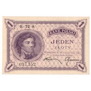 II RP, 1 złoty 1919 S. 72 A