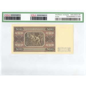 PRL, 500 złotych 1948 CC - GDA 67EPQ