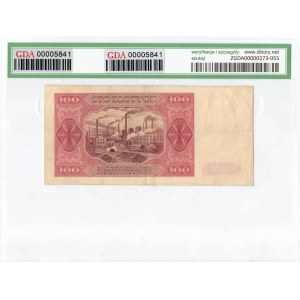 PRL, 100 złotych 1948 T , BARDZO RZADKI - GDA 30