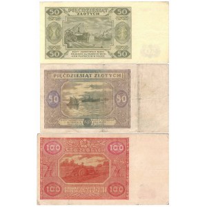 PRL, Zestaw banknotów (3 egzemplarze)