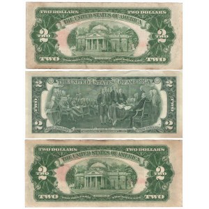 USA, set of banknotes 2 dollar (3 pcs)