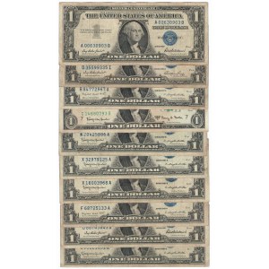 USA, set of banknotes 1 dollar (10 pcs)