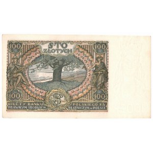 II RP, 100 złotych 1932 AY. - dodatkowe kreski na marginesie