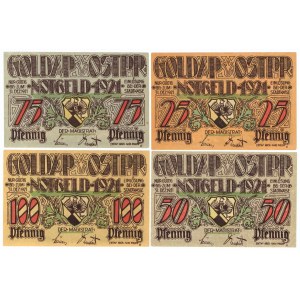 Gołdap, zestaw notgeldów (4 egzemplarze)