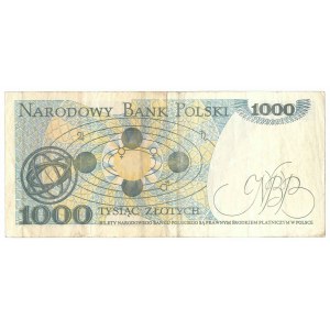 PRL, 1000 złotych 1982? seria GF - destrukt bez nadruku głównego