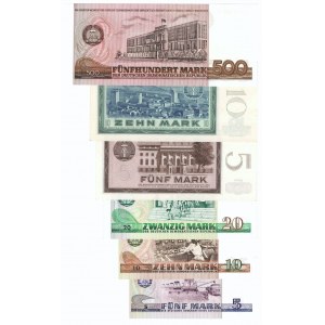 Niemcy, zestaw banknotów (6 egzemplarzy)