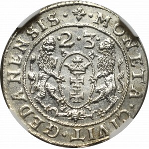 Sigismund III, 18 groschen 1623, Danzig NGC MS63