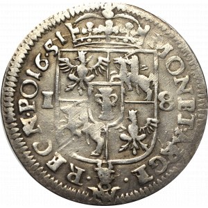 John II Casimir, 18 groschen 1651, Fraustadt