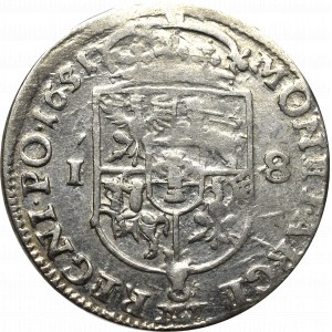 John II Casimir, 18 groschen 1651, Fraustadt