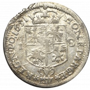 John II Casimir, 18 groschen 1651, Fraustadt