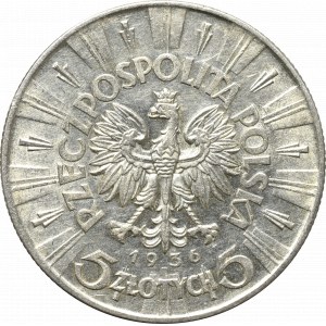 II Rzeczpospolita, 5 złotych 1936 Piłsudski