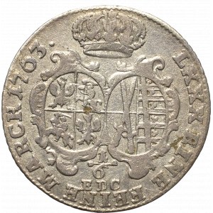 Germany, Saxony, Friedrich August II, 1/6 thaler 1763