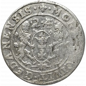 Sigismund III, 18 groschen 1624, Danzig - date overstriked