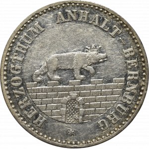 Germany, Anhalt-Bernburg, 1/6 thaler 1856