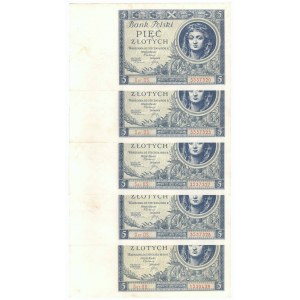 II RP, 5 złotych 1930 DS i DO (5 egzemplarzy)