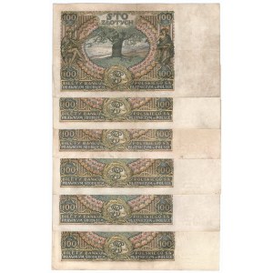 II RP, 100 złotych 1932 i 1934 - zestaw (6 egzemplarzy)