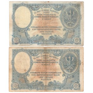 II RP, 100 złotych 1919 S.C. i SB (2 egzemplarze)