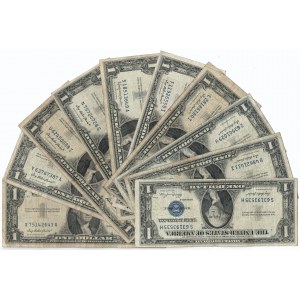 USA, set of banknotes 1 dollar (10 pcs)