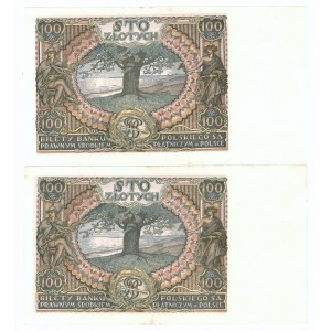 II RP, 100 złotych 1934 BG i BO. (2 egzemplarze)