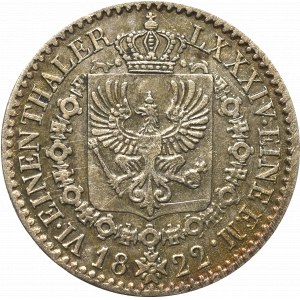 Germany, Preussen, 1/6 thaler 1822