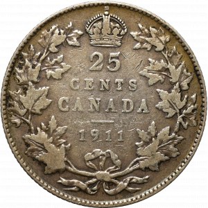 Canada, 25 cents 1911