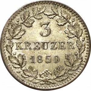 Niemcy, Bawaria, 3 krajcary 1850