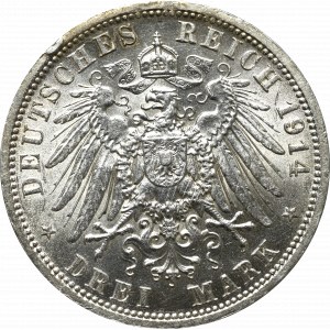 Niemcy, Prusy, 3 marki 1914