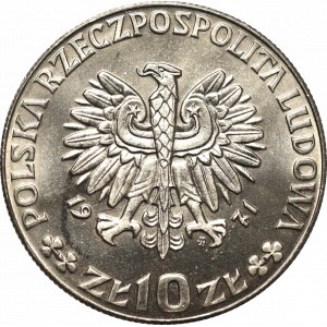 PRL, 10 złotych 1971 FAO - Próba CuNi