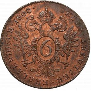 Austria, Franz II, 6 kreuzer 1800