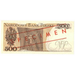 PRL, 500 złotych 1976 WZÓR - AF 0000000 - No.0180