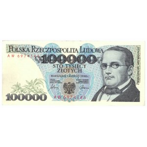 Peoples Republic of Poland, 100000 zloty 1990 AW
