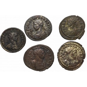 Roman Empire, Aurelian and Probus, Lot of 5 antoniniani