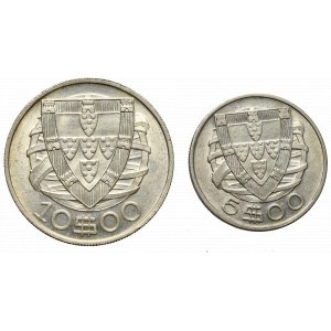 Portugalia, Zestaw 5 i 10 escudo 1933