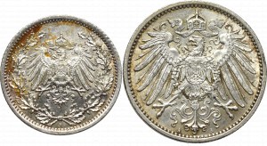 Niemcy, Zestaw 1/2 marki 1916 i 1 marka 1915