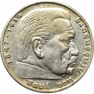 III Reich, 5 mark 1935 Hindenburg E